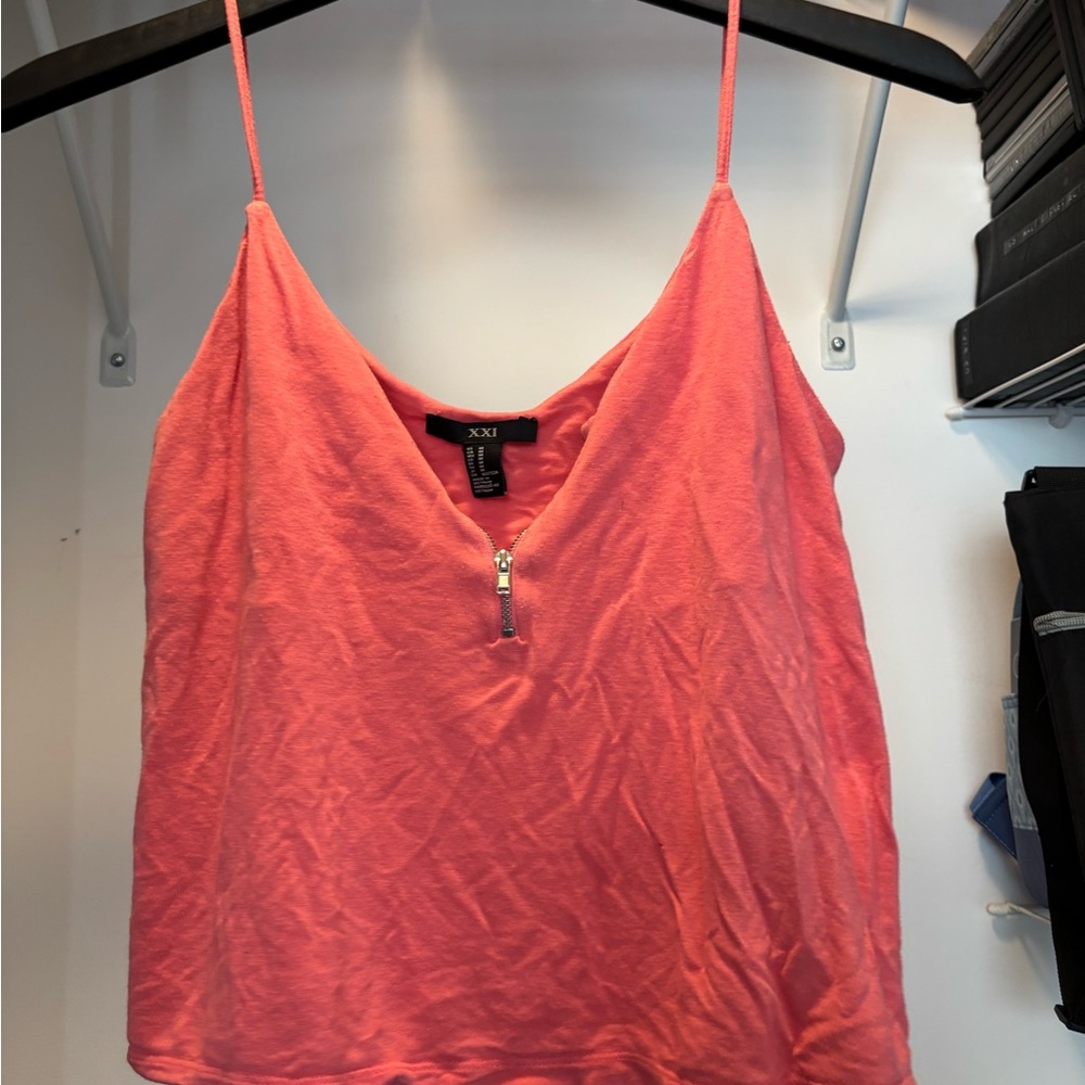 Forever 21 Vibrant Coral Camisole Top